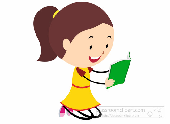 clipart of girl reading - photo #35